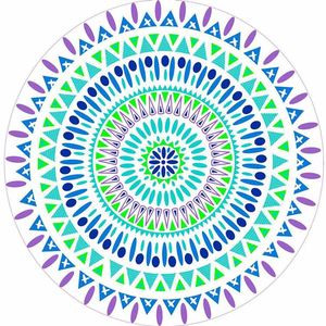 <span class=keywords><strong>Alson</strong></span> drop shipping Rond Serviette De Plage Avec Gland Vert et Blanc et Bleu Coton Cercle Serviettes De Plage - Product Image 1