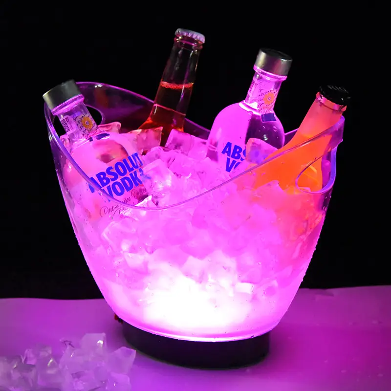 Gli spiriti di marketing evento premium vodka secchiello per il ghiaccio led logo