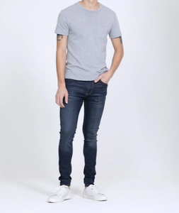 Autunno Casual <span class=keywords><strong>Super</strong></span> <span class=keywords><strong>Skinny</strong></span> <span class=keywords><strong>Jeans</strong></span> per gli uomini Slim Fit Deep Blue Wash pantaloni in Denim <span class=keywords><strong>Jeans</strong></span> <span class=keywords><strong>uomo</strong></span> - Product Image 4