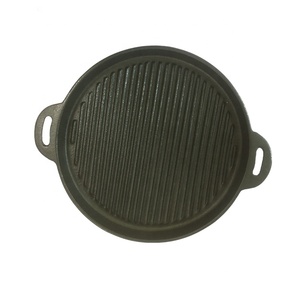 China Manufacturer's Cast Iron <strong>Round</strong> Griddle <strong>Grill</strong> <strong>Pan</strong> - Product Image 2