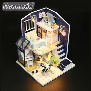 New trend 3d puzzle wooden diy miniature house for children and teens
