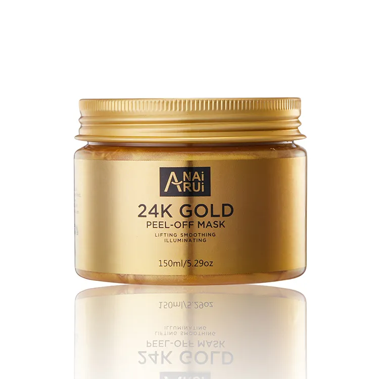 Oem 24K Gouden Gezichtsmasker Anti-Rimpel Hydraterende Goud Peel-Off Masker 24 Gouden Gezichtsmasker