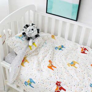 100% algodón nueva nacido babi niñas manta edredón almohada cubierta 3 piezas cuna CAMA | cama Bebé Ropa de cama conjunto - Product Image 2