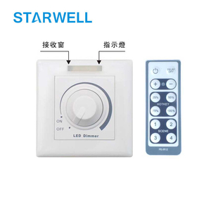 Triac <span class=keywords><strong>Dimmer</strong></span> 220V 230V 110V Trailing Cạnh Dimmable Rotary Glass Bảng Điều Chỉnh Knob Push <span class=keywords><strong>LED</strong></span> <span class=keywords><strong>Dimmer</strong></span> Chuyển - Product Image 5