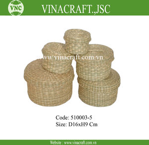 <b>Small</b> Round Bamboo <b>Gift</b> <b>Box</b> with Carved Technique Elegant Home Decoration for Holidays Bamboo Crafts Product - Product Image 6