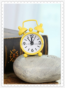 Réveil de bureau rond à cadran miniature en métal, petit réveil à double cloche pour <span class=keywords><strong>enfants</strong></span> - Product Image 2
