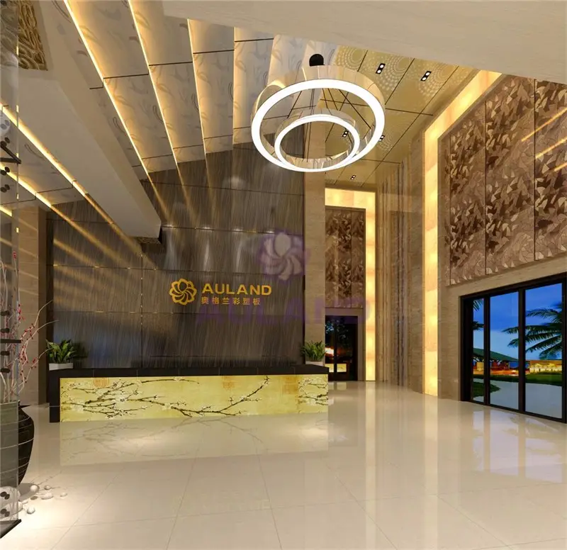 Auland Best Price Aluminum composite Interior indoor Wall Decorative ACP Hot Sale 3D Wall Panels