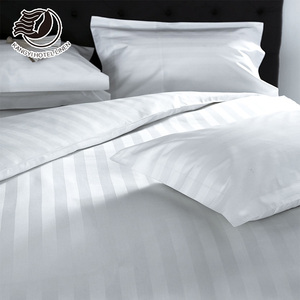 Set <span class=keywords><strong>di</strong></span> Biancheria da Letto <span class=keywords><strong>di</strong></span> Lusso per Hotel 5 Stelle, 100% <span class=keywords><strong>Cotone</strong></span> Raso, <span class=keywords><strong>Lenzuola</strong></span> per Hotel - Product Image 4