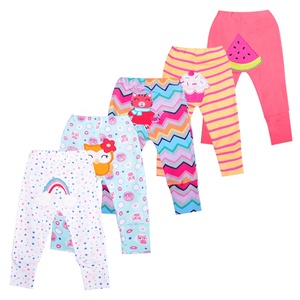 5 Pieces Packing Sale Random Design Cute Cartoon 100% Cotton Pants For Baby