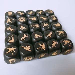 Custom <strong>Color</strong> Gambling Black logo <strong>Dice</strong> <strong>Natural</strong> Wood Printed <strong>Dice</strong> 18mm <strong>Dice</strong> Factory