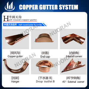 النحاس السلس ماسوره التصريف مزراب النحاس للديكور المنزل - Product Image 6