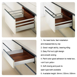 Cucina doppia parete scorrevole cassetto di metallo scatola di chiusura molle <span class=keywords><strong>push</strong></span> <span class=keywords><strong>open</strong></span> per la cucina o armadio - Product Image 6