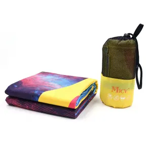 Nouveau produit vente personnalisé 100% polyester microfibre transfert impression sports nautiques séchage rapide serviette de plage