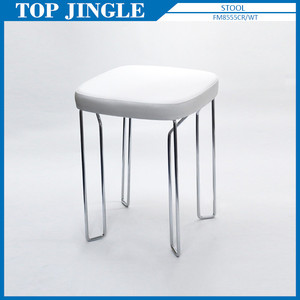 Taburete contemporáneo de metal para uso doméstico con cojín de PVC para dormitorio y apartamento - Product Image 5