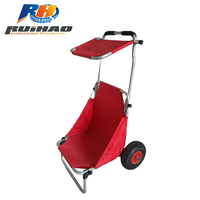 Chariot à deux roues en aluminium, pliable, en toile, avec fonction de chariot de kayak, personnalisable, support OEM