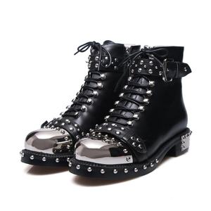 metal stud boots