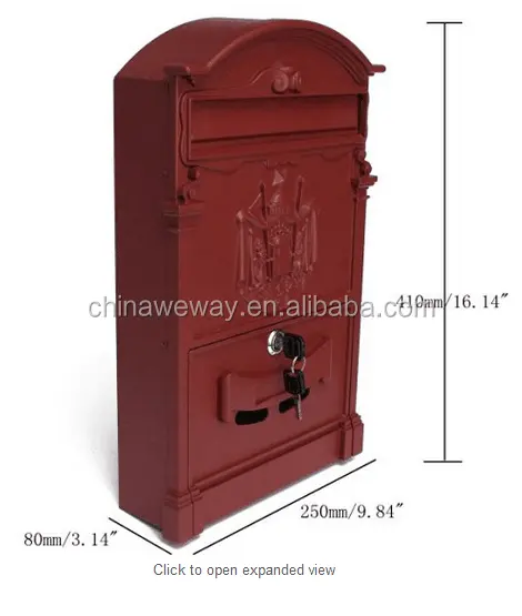 OEM Type Europese Stijl Huis Tuin muurbevestiging Vintage Mailbox