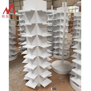 Nhà Máy Gốc Trực Tiếp Bột Màu Trắng Sơn Kim Loại Tầng Thường Vụ Quay Vòng Giá Giày Cho Cửa Hàng Bán Lẻ - Product Image 3