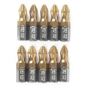 10pcs PH2 Schraubendreher Bits 25mm 1/4 zoll Schaft Titan Beschichtet Schraubendreher Bits Elektrische Bohrer Für Power Tools