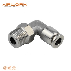 PL Thép Không Gỉ 14 Npt 90 Độ Khuỷu Tay Máy Nén Khí Nén Phụ Kiện Quay Đẩy Không Khí Phụ Kiện <span class=keywords><strong>4Mm</strong></span> - Product Image 1