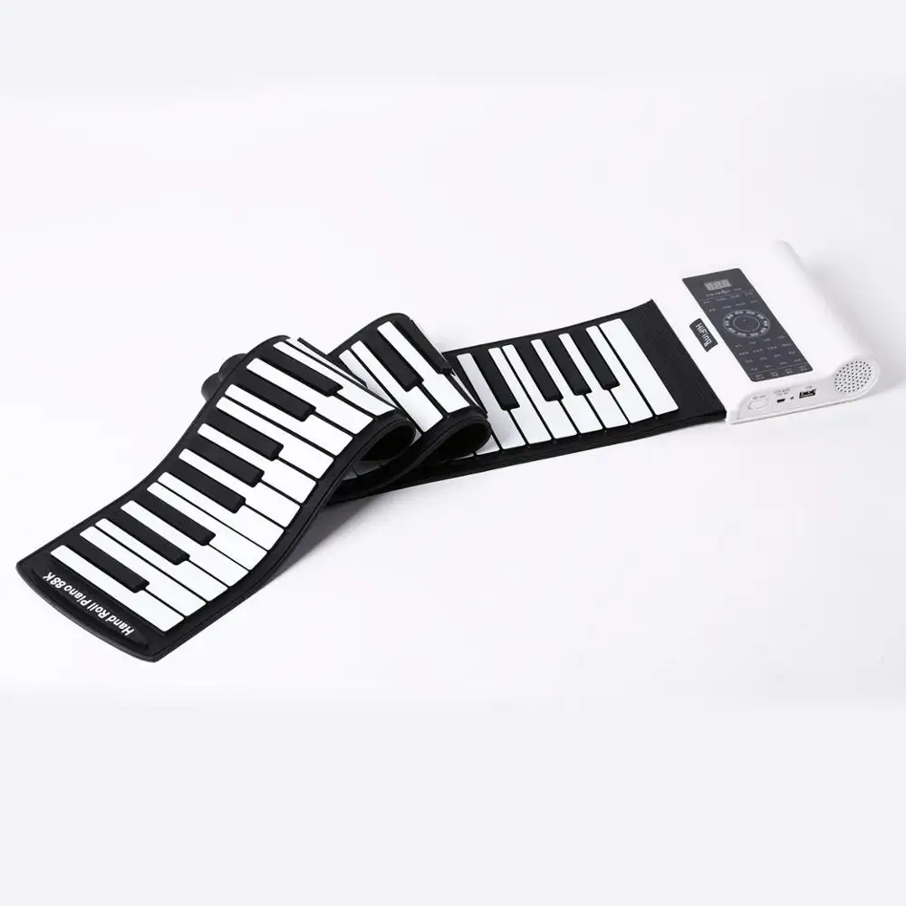 Nieuwe Standaard 88 Toetsen Soft Silicon Flexibele Draagbare Oprollen Piano, Opvouwbare Piano Digitale Elektrische Toetsenbord Voor Kids Volwassenen