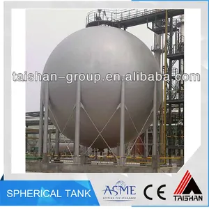 ASME Aprobación Material Líquido Esférica de Acero Inoxidable Tanque De Almacenamiento De Gas