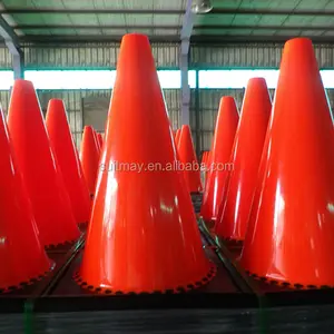 PVC Traffic Cones Flexible Road Cones with Reflective Tapes