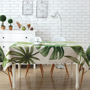 Tropical Leaf Printing <strong>Waterproof</strong> Tablecloth Green Tree <strong>Table</strong> Decoration <strong>Table</strong> <strong>Cover</strong> - Product Image 2