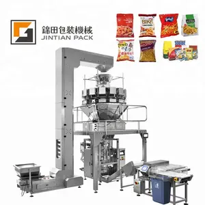 Voll automatische 50g 250g 500g aufgeblasen lebensmittel kartoffel chips Beutel Verpackung maschine