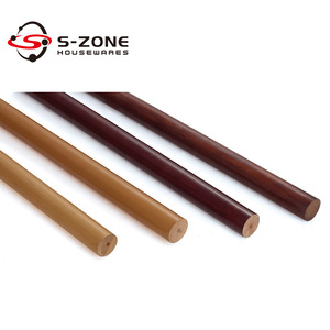 Tringle à rideaux en <span class=keywords><strong>bois</strong></span> avec accessoires pour tringle à rideaux, poteaux en <span class=keywords><strong>bois</strong></span> de Noël, anneaux en <span class=keywords><strong>bois</strong></span> pour rideaux, longueur 6 m, 28 mm, 35 mm, 500 pièces - Product Image 2