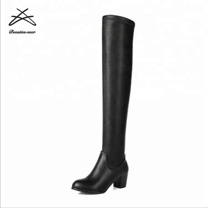 Bottines pour femmes Bottines en cuir italien Bottines en daim pour femmes Chaussures à genoux - Product Image 4