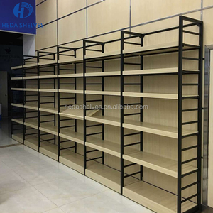 Nhà Thuốc Bằng Gỗ Hiển Thị Rack Metal Gondola Kệ Thiết Kế Cho Cửa Hàng - Product Image 2