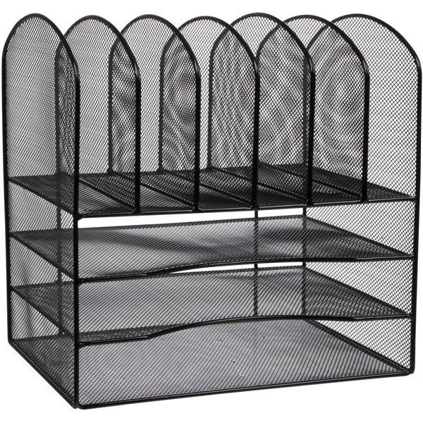 Mesh Organizer Black Wire Mesh Office File Organizer Desktop