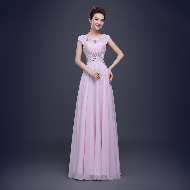 Elegant Chiffon Evening Dresses - Backless Beaded Gowns