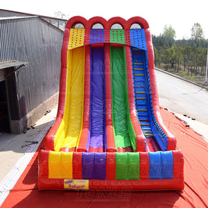 Massive 35 'Tall Triple Lane Black <span class=keywords><strong>Diamond</strong></span> The Edge <span class=keywords><strong>Giant</strong></span> <span class=keywords><strong>Inflatable</strong></span> Slide Dành Cho Người Lớn Và Trẻ Em - Product Image 2