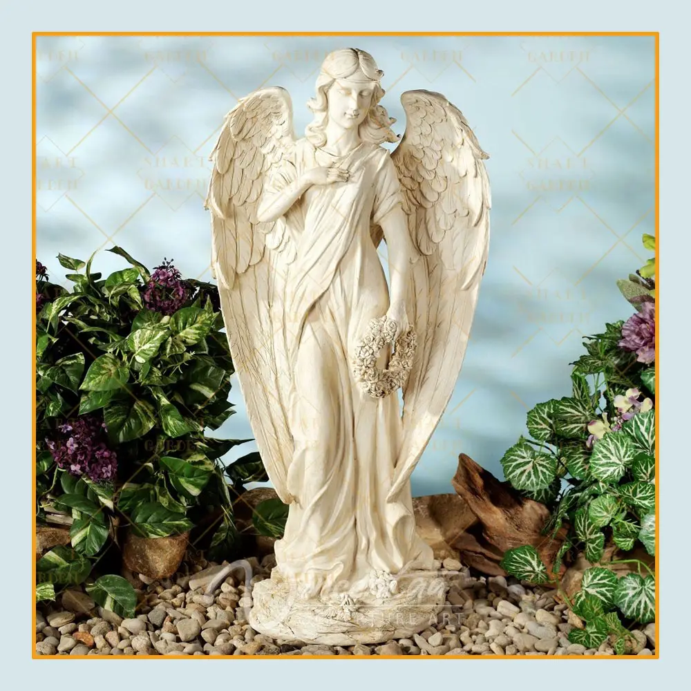 2024 nouveauté à la main pierre sculptée figurine commémorative sculpture grandeur nature marbre ange statue