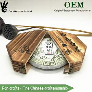 Forma hexagonal pin de regalo de madera de madera de árbol de té de alta calidad caja de almacenamiento de envases - Product Image 5