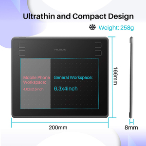 Nouveauté, livraison gratuite <span class=keywords><strong>Huion</strong></span> — tablette graphique HS64 pour dessin digital, 6.3x4 pouces, parfait pour PC et téléphone, 8192 niveaux de sensibilité à la pression - Product Image 2
