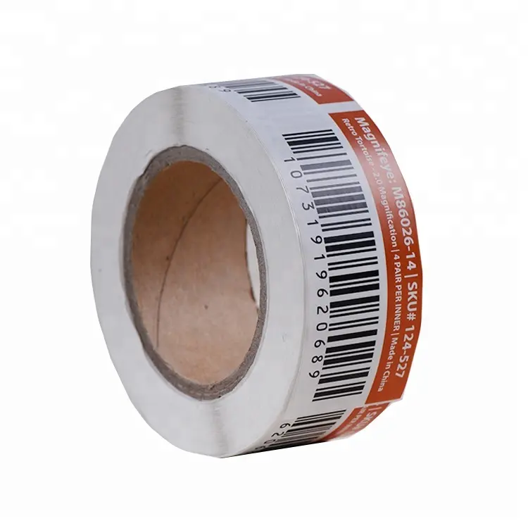 Düşük MOQ imalatı barkod yazdırma yapışkanlı kağıt yapışkan etiket
