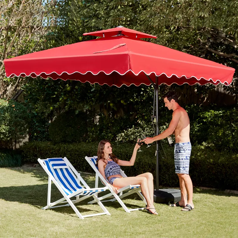 האיכות הטובה ביותר חיצוני גן פטיו שמשיה מטרייה לשתות קפה שולחן כיסא בירה מנגל מחוץ מטריית חוף מטרייה