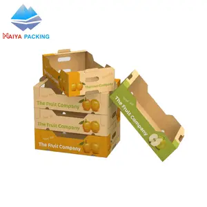 obst verpackung boxen großhandel Suppliers-Wellpappe Obst Banane Mango Apfel Verpackung Karton Karton Papier boxen Fabrik Großhandel kunden spezifisch ISO9001:2008 3000pcs Lebensmittel