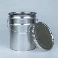Customized Conical Tinplate Paint Steel Buckets with Metal Handle and Flower Lid
