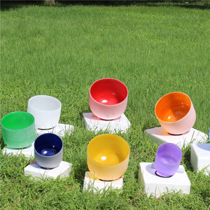 HUAMEI Ensemble <span class=keywords><strong>de</strong></span> chakras Bol chantant en cristal <span class=keywords><strong>de</strong></span> quartz givré CDEFGAB <span class=keywords><strong>Bain</strong></span> sonore givré Bols chantants en cristal <span class=keywords><strong>de</strong></span> quartz givré - Product Image 3