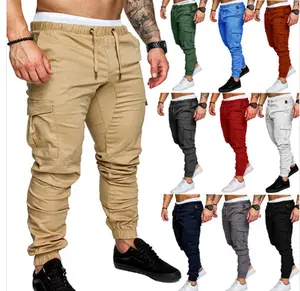 Pantalones de trabajo con logo personalizado para hombre, ropa de trabajo lisa en blanco