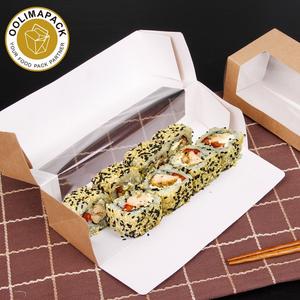 Nero estrarre la scatola di sushi di carta, scatola di snack usa e getta ecologica e per uso alimentare, sushi to go box - Product Image 6