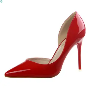 High-end genuine leather dress shoes women high heel footwear