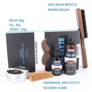 OALEN Private Label <span class=keywords><strong>Kit</strong></span> <span class=keywords><strong>barba</strong></span> olio balsamo <span class=keywords><strong>per</strong></span> <span class=keywords><strong>barba</strong></span> senza profumo <span class=keywords><strong>per</strong></span> <span class=keywords><strong>uomo</strong></span> con confezione regalo - Product Image 4