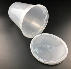 disposable plastic pp plastic cup/soup cup with lid