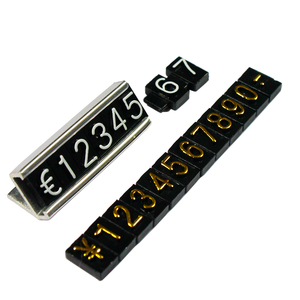 Metallo oro/argento + etichette a prezzo regolabile in plastica con stili piatti e rialzati per negozi di abbigliamento per orologi da gioielleria - Product Image 2