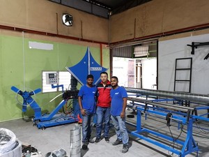 Kim loại tấm spiro ống làm máy/helix tubeformer thông gió nhà sản xuất/vòng xoắn ốc hvac không khí ống hình thành dòng - Product Image 2